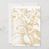 Chique Gold Floral repetitie diner Kaart (Achterkant)