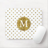 Chique Gold Glam Stippen monogram Muismat (Met muis)