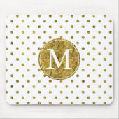Chique Gold Glam Stippen monogram Muismat (Voorkant)