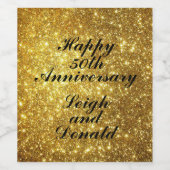 Chique Gold Glitter Etiket Voedsel en Drank Set (Enkel label)