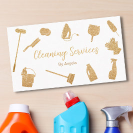 Chique Gold Maid Schoonmaak Diensten Sparkling Gli Visitekaartje