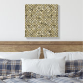 Chique Gold Quatrefoil Folie en Glitter Canvas Afdruk (Insitu (Slaapkamer))