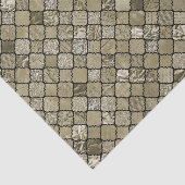 Chique Gold Quatrefoil Folie Glitter Tissuepapier (Detail)