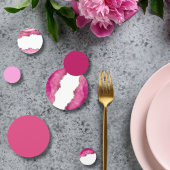 Chique Gold & Roze Agaat Stone Tafel Decor Confetti