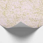 Chique Gold Roze Blush Confetti Sparkle Cadeaupapier (Hoek)