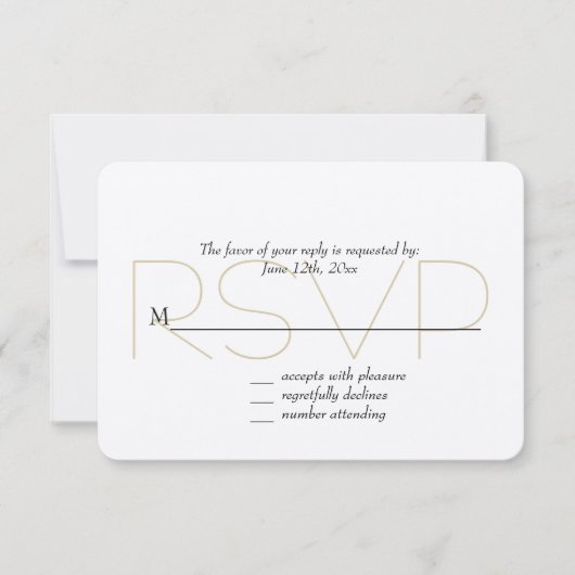 Chique Gold RSVP (Voorkant)