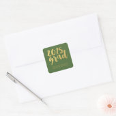 Chique Gold Script | Groen 2015 Afstuderen Sticker (Envelop)