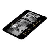 Chique Gold Script Sla de datum magneet uitnodigin (Linkerzijde)