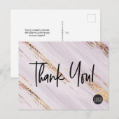 Chique Gold Strokes Business logo Dank u klant Briefkaart (Voorkant / Achterkant)
