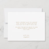 Chique Gold Typografie Afstudeerder Pet Afstuderen Bedankkaart (Achterkant)