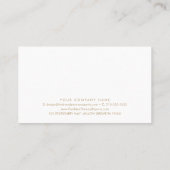 Chique Gold Typografie Logo Business Reward 10 Pun Klantenkaartje (Achterkant)