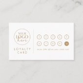 Chique Gold Typografie Logo Business Reward 10 Pun Klantenkaartje (Voorkant)
