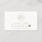Chique Gold Typografie Logo Business Reward 6 Punc Klantenkaartje (Voorkant)
