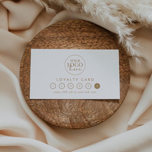Chique Gold Typografie Logo Business Reward 6 Punc Klantenkaartje