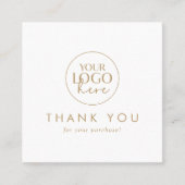 Chique Gold Typografie Logo QR Code Dank u Kortingskaartje (Voorkant)