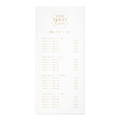 Chique Gold Typografie Logo Zakelijke prijslijst Reclamekaart (Voorkant)