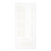 Chique Gold Typografie Logo Zakelijke prijslijst Reclamekaart (Achterkant)