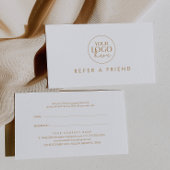 Chique Gold Typografie Verwijs een Vriend Bedrijf Aanbevelingskaartje