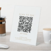 Chique Gold Typografie Zakelijk Scannen om te beta Reclamebord Met Voetstuk (Insitu)