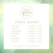 Chique Gold Typografie Zakelijke Logo Winkeluren Raamsticker (Vel 3)