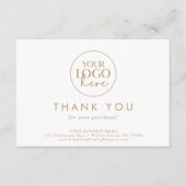 Chique Gold Typography Business Logo Bedankt Beste Informatiekaartje (Voorkant)