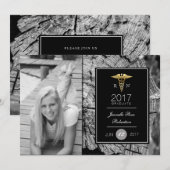 Chique Gold Verpleegkundig Afstudeerfeest | Aankon Kaart (Voorkant / Achterkant)