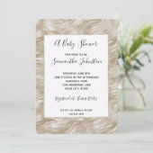 Chique Gold Zebra Print Baby shower Kaart (Staand voorkant)