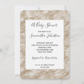 Chique Gold Zebra Print Baby shower Kaart (Voorkant)