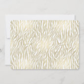 Chique Gold Zebra Print baby shower Kaart (Achterkant)