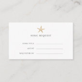 Chique Gold Zeester kust bruiloft liedje aanvraag Informatiekaartje (Voorkant)