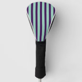 Chique golfhoes met strak streepdesign golfheadcover (Voorkant)