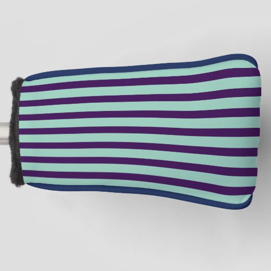 Chique golfputterhoes met strak streepdesign golfheadcover (Voorkant)