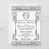Chique Gothic Till Death Do Us Part Wedding Kaart (Voorkant)