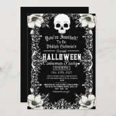  chique gotisch donker halloween kostuum feest kaart (Voorkant / Achterkant)