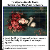 Chique Gotische Vrouw, Rode Bloemen Kroon CP5 Deco Tissuepapier