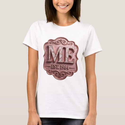 Chique Goud ABSTRACTE KUNST Design T-shirt (Voorkant)