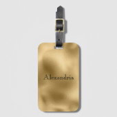 Chique goud bagagelabel (Voorkant (verticaal))