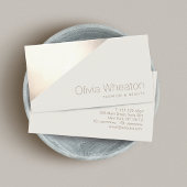 Chique Goud Beige Geometrische Stylist Visitekaartje