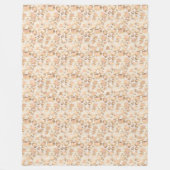 Chique goud blush roze luipaard print fleece deken (Voorkant)