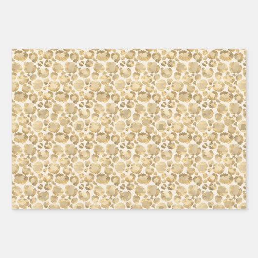 Chique goud blush roze luipaard print inpakpapier vel (Voorkant 2)