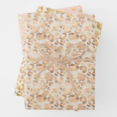Chique goud blush roze luipaard print inpakpapier vel (In situ)