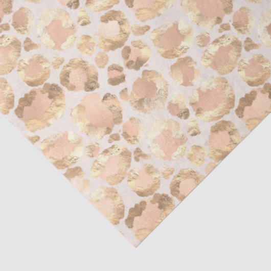 Chique goud blush roze luipaard print tissuepapier (Detail)