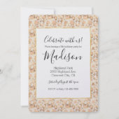 Chique goud blush roze luipaard print verjaardag kaart (Voorkant)