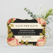 CHIQUE GOUD | BOTANISCH BEWAAR DE DATUM SAVE THE DATE (Staand voorkant)