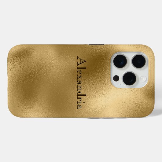 Chique goud Case-Mate iPhone case (Achterkant (horizontaal))