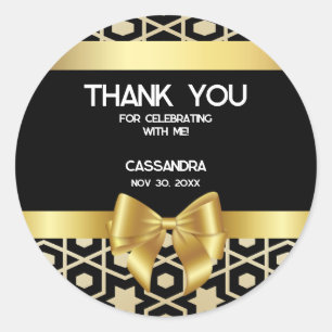 Chique Goud Egypte Geometrische Gouden Boog 16e Ve Ronde Sticker