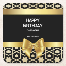 Chique Goud Egypte Geometrische Gouden Boog Gelukk Kartonnen Onderzetters