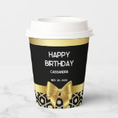 Chique Goud Egypte Geometrische Gouden Boog Gelukk Papieren Bekers (Achterkant)