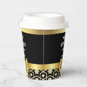 Chique Goud Egypte Geometrische Gouden Boog Gelukk Papieren Bekers (Rechts)