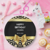 Chique Goud Egypte Geometrische Gouden Boog Gelukk Papieren Bordje (Feest)